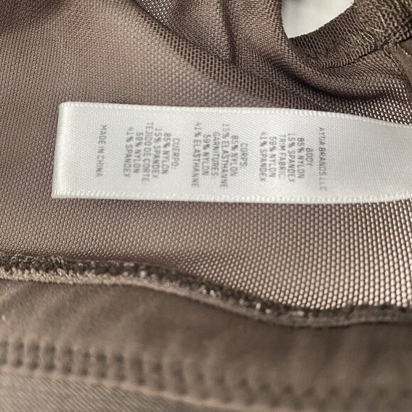 Ayda Women’s Size Small The Gwen Mesh Brown Sports Bra - Picture 6 of 7